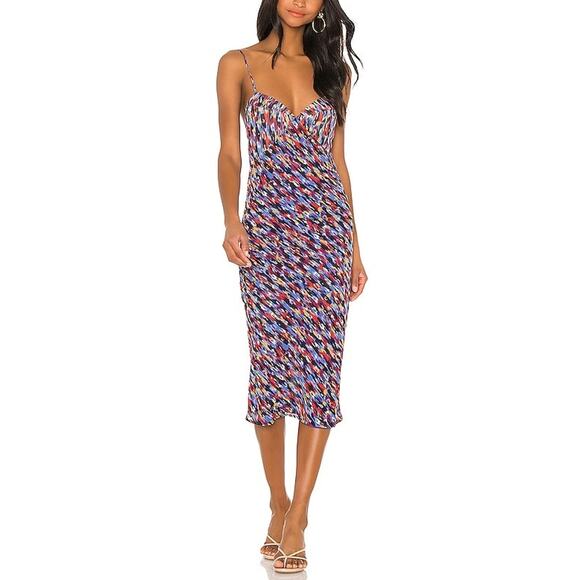 House Of Harlow 1960 x Revolve 'Gemma' Blue Polyester Dress Size M - Picture 1 of 5